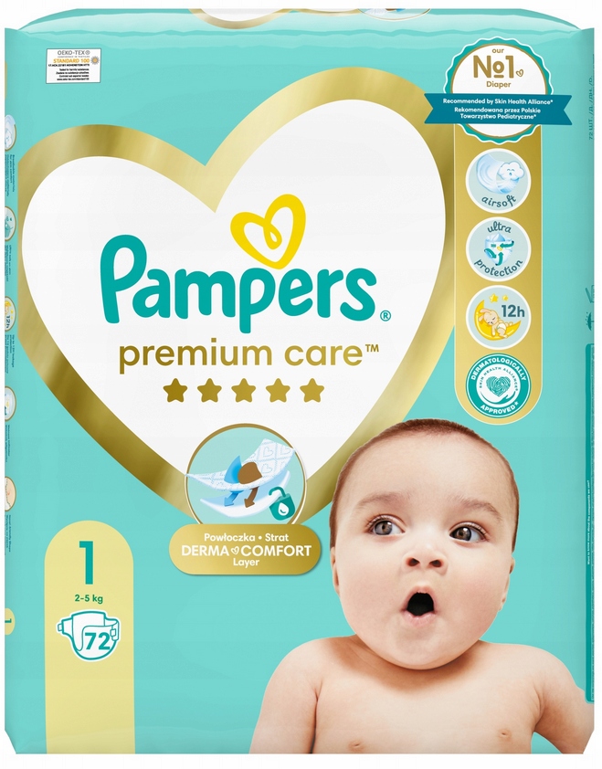 pampers premium care pieluchy jednorazowe rozmiar 1 newborn 88 szt