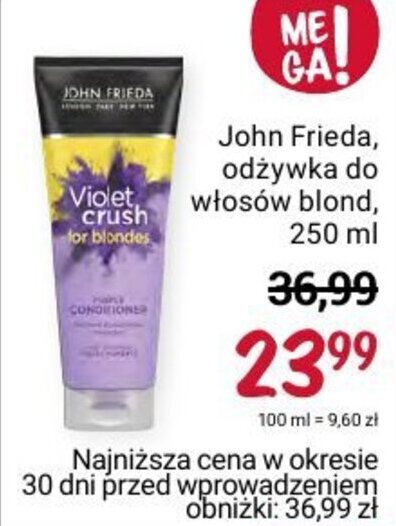 rossmann promocje odżywka do włosów blond