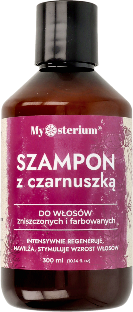 mysterium szampon wzmacniający czarnuszka żeń-szeń bergamotka kofeina 300 ml