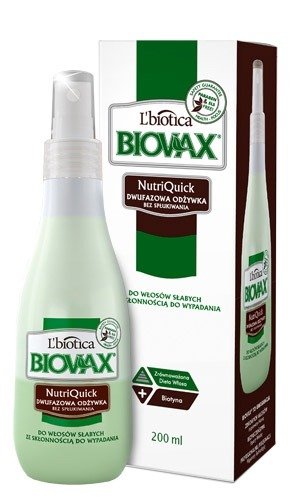 lbiotica biovax nutriquick odżywka do włosów keratyna 200ml