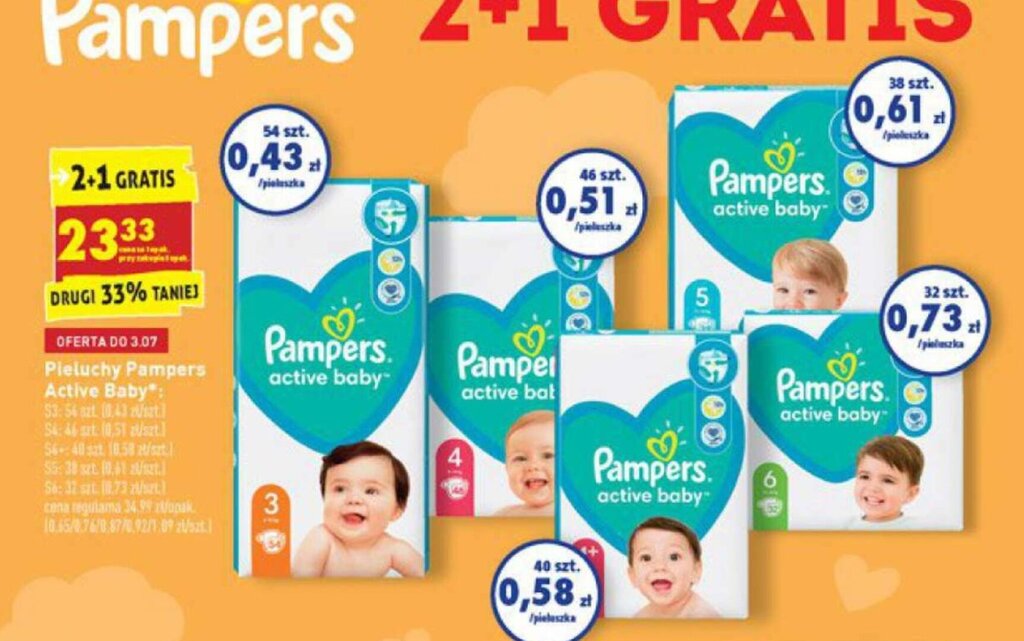 pampers active baby 4 biedronka