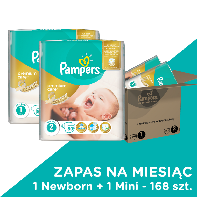 pampers newborn zapas na miesiąc