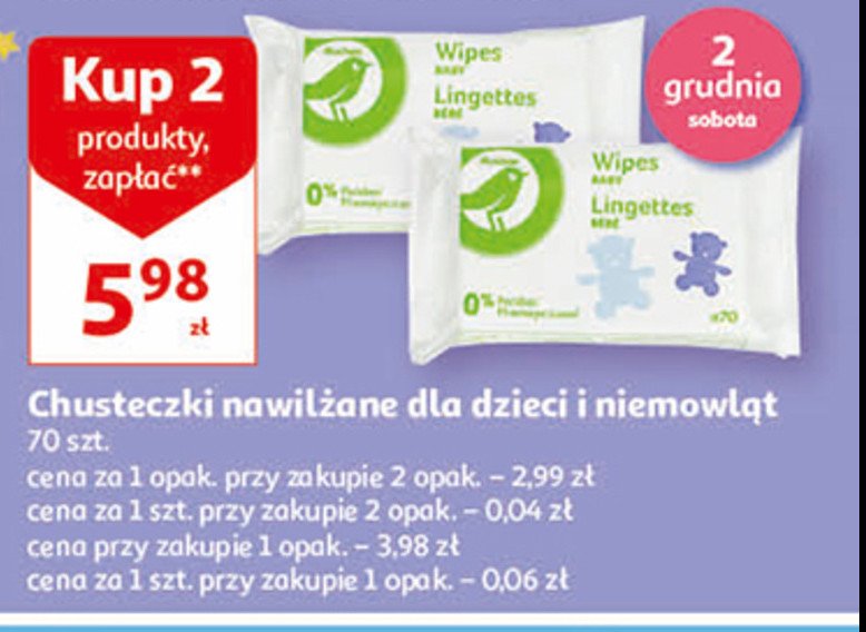 chusteczki nawilżane auchan