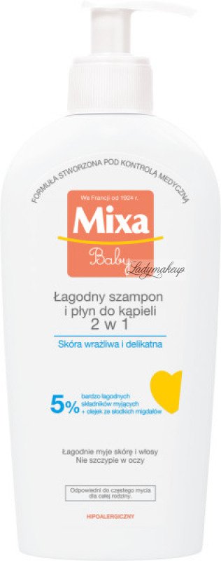 mixa baby szampon i płyn do kąpieli 2w1 skład