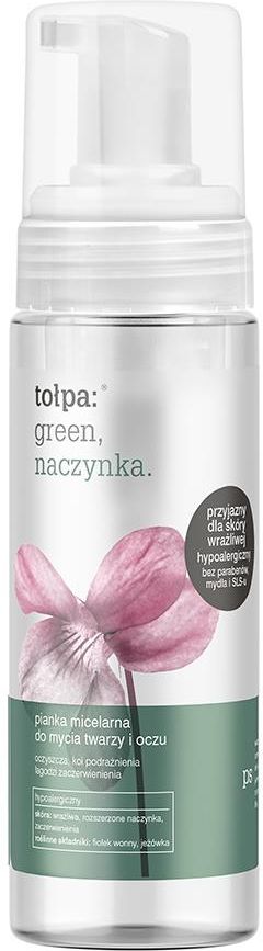 tołpa green naczynka pianka micelarna do mycia twarzy i oczu