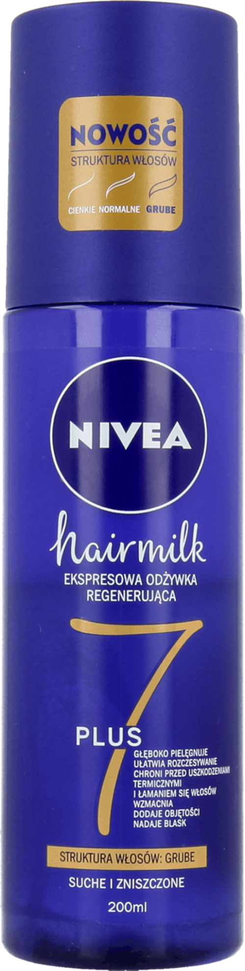 nivea hairmilk ekspresowa odżywka regenerująca do włosów suchych i zniszczonych