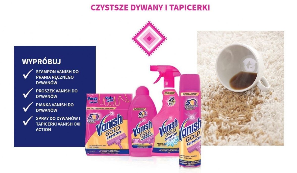 vanish szampon do ręcznego prania dywanów