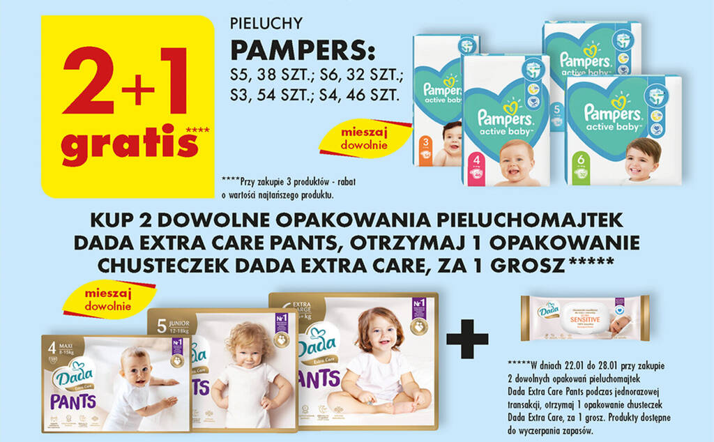 biedronka pieluchy pampers