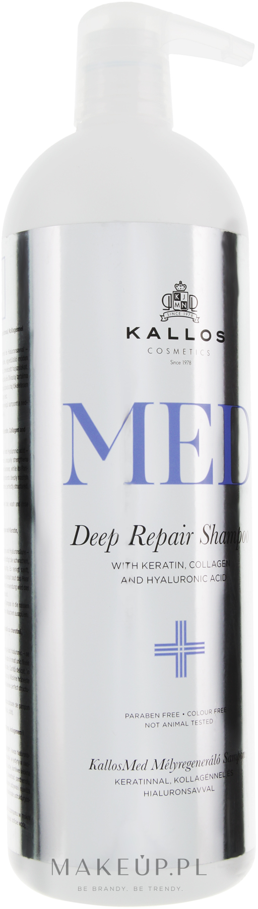 kallos med deep repair regenerujący szampon do włosów