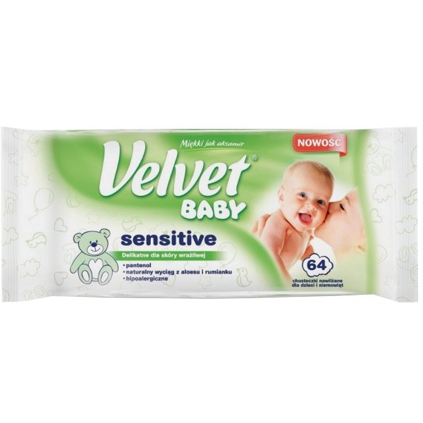 chusteczki nawilżane velvet baby sensitive