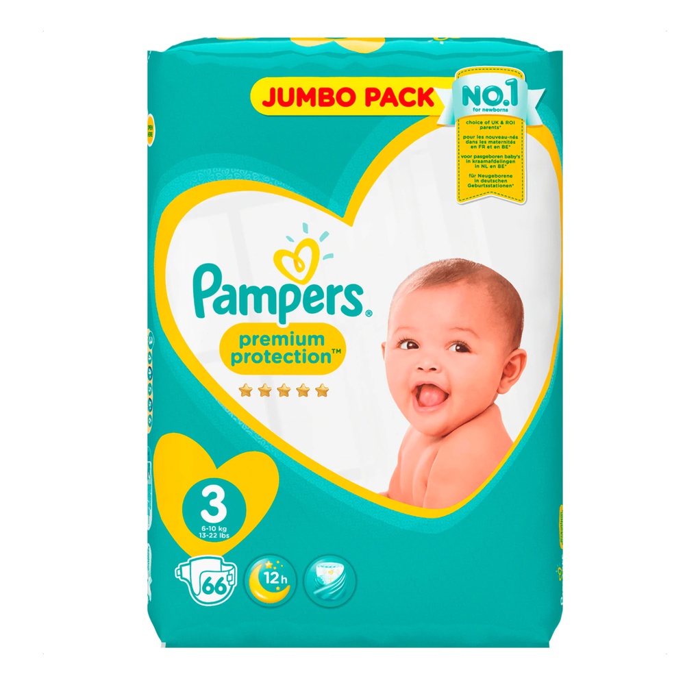 pampers premium protection size 3 jumbo pack