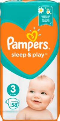 pampers sleep&play pieluchy rozmiar 3 midi 4-9kg 58 sztuk