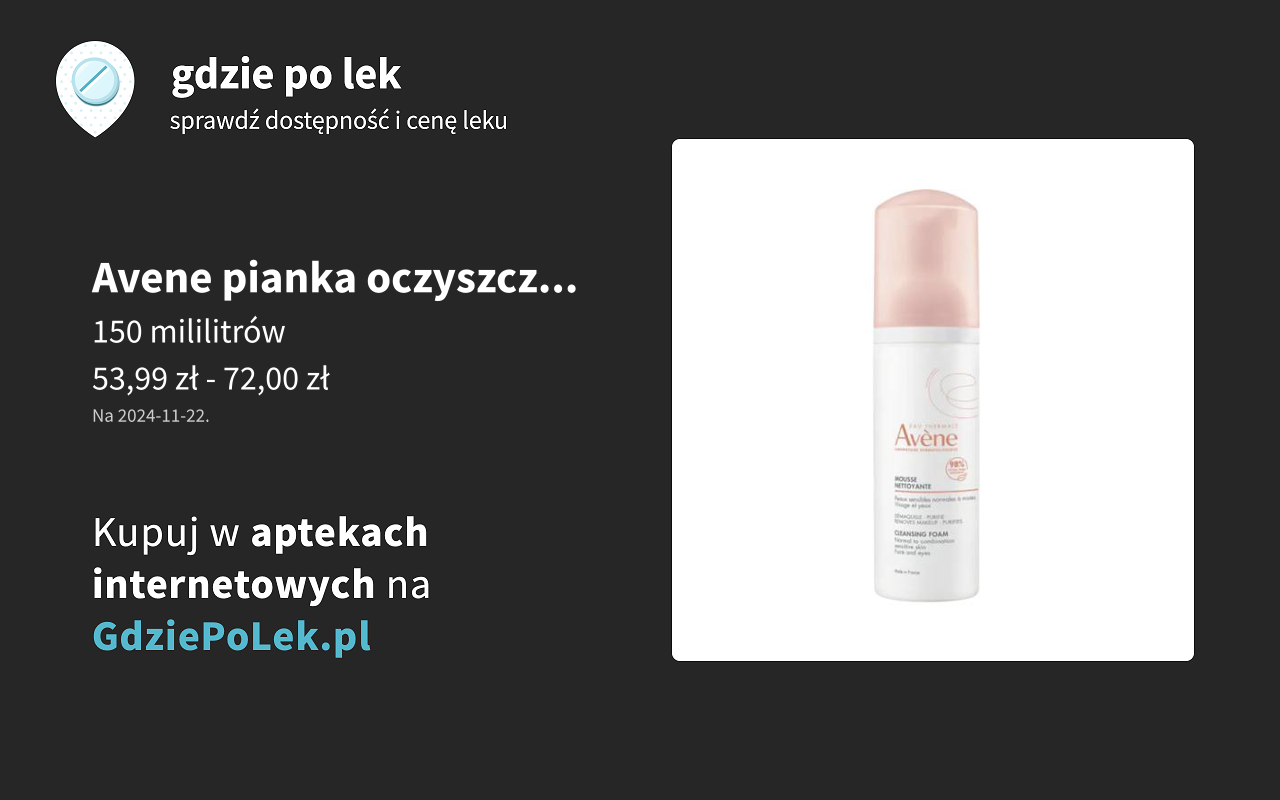 avene pianka do mycia twarzy blog