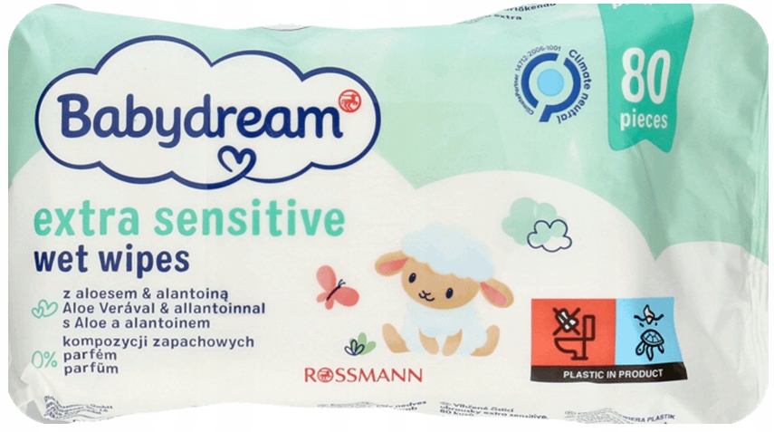 babydream chusteczki nawilżane dla niemowląt 4x80