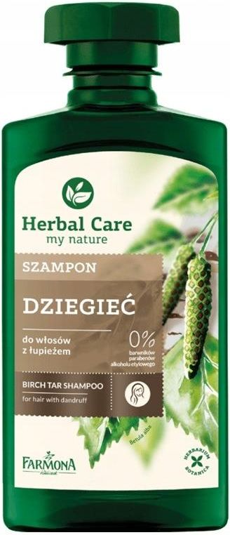 herbal care szampon do włosów dziegieć