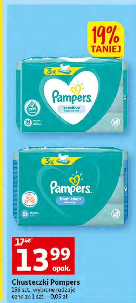 auchan chusteczki pampers sensitive