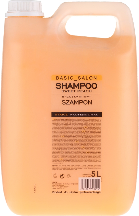 stapiz professional sweet peach shampoo szampon brzoskwiniowy do włosów