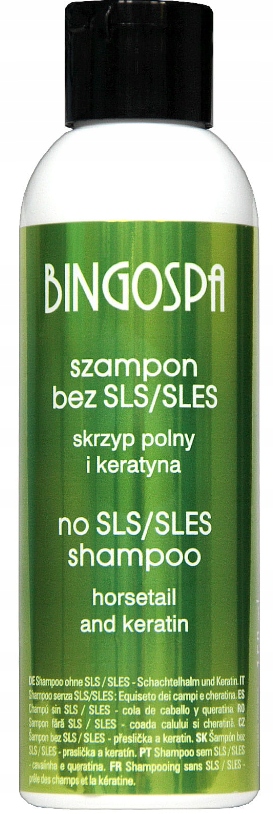 szampon bez sles sls ze skrzypem polnym i keratyną bingospa