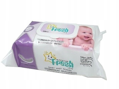 chusteczki nawilżane fresh baby 120 sztuk