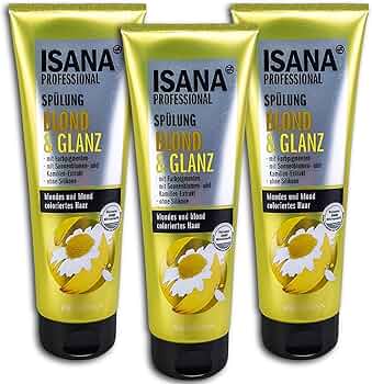 isana professional odżywka do włosów połysk koloru blond 200 ml