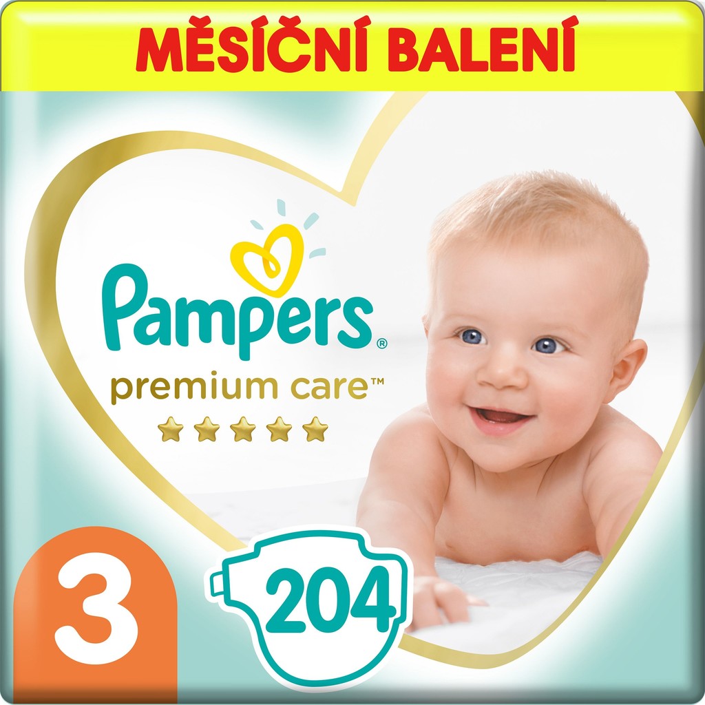 pampers premium care 3 edge 204 szt