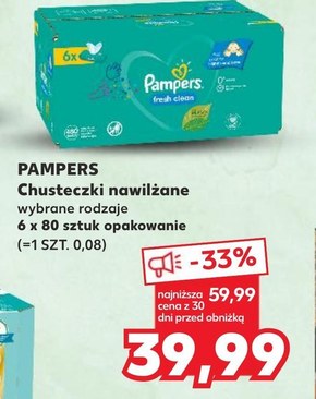 chusteczki pampers 6x64 kaufland