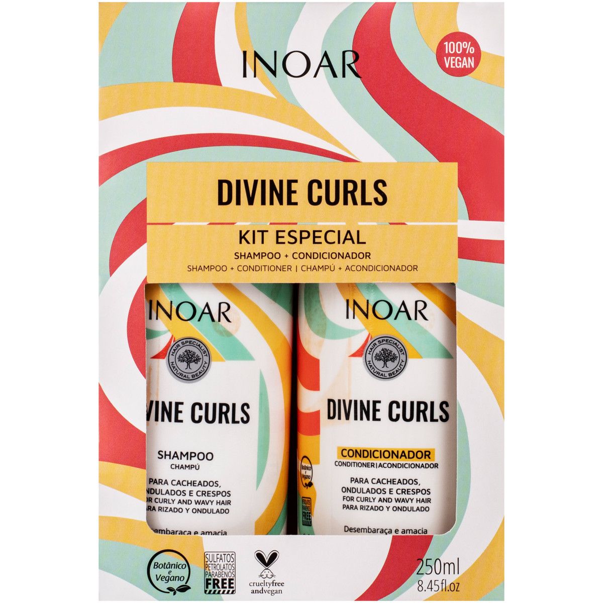 inoar divine curls szampon odżywka do włosów kręconych