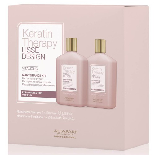 alfaparf lisse design keratin therapy zestaw szampon 250ml odżywka 250ml