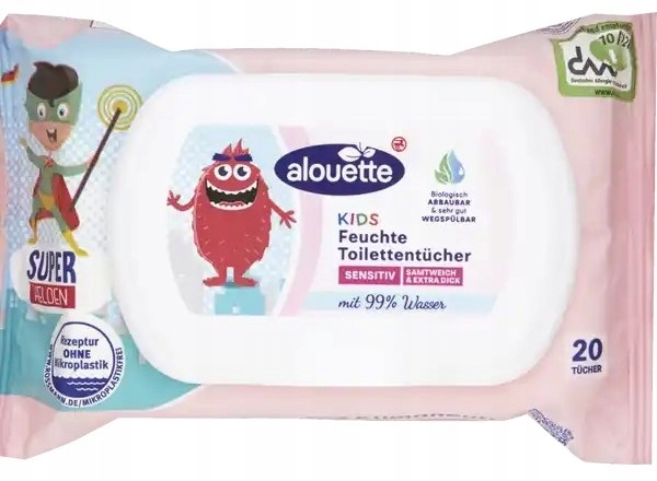 alouette chusteczki nawilżane aloe vera 30 szt