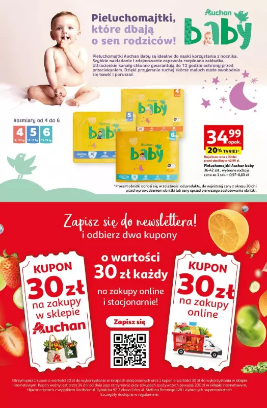 auchan gazetka promocja pieluchy