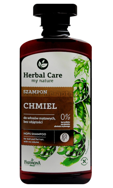 farmona herbal care szampon do włosów matowych bez objętości chmiel