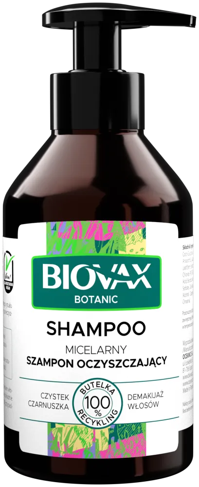 biovax botanic szampon micelarny czystek i czarnuszka