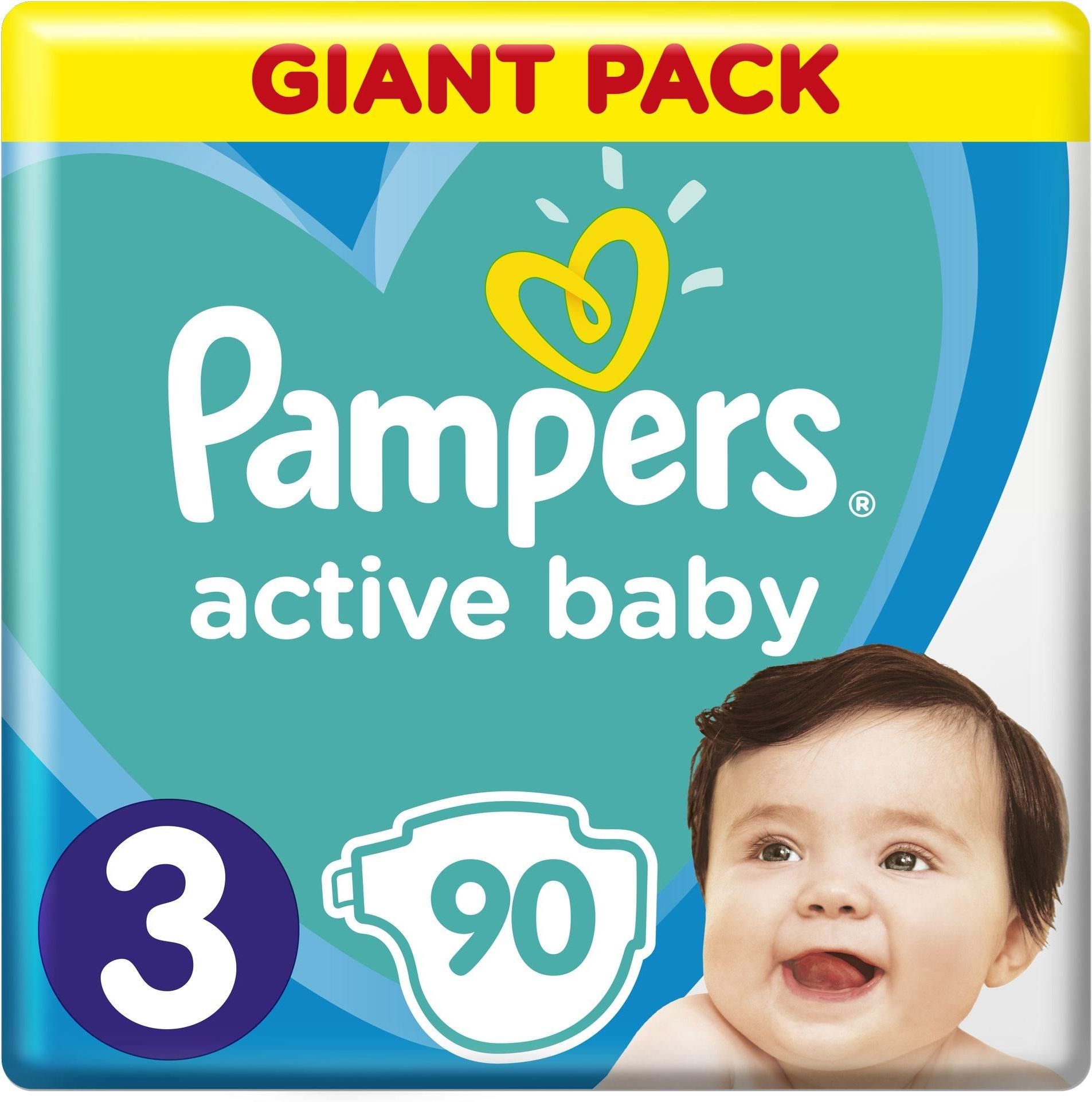 pampers active baby dry 3 90 szt