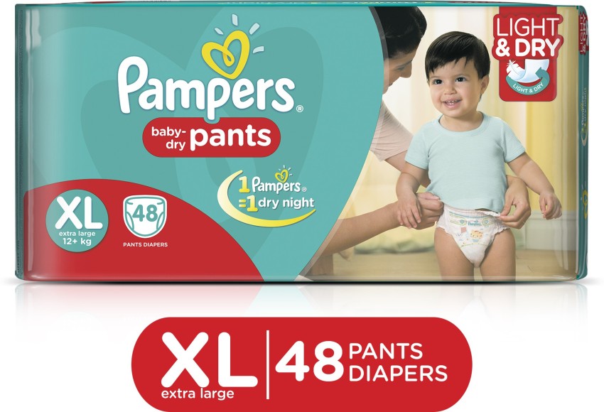 pampers diaper pants extra large 12 kg plus 48 pieces