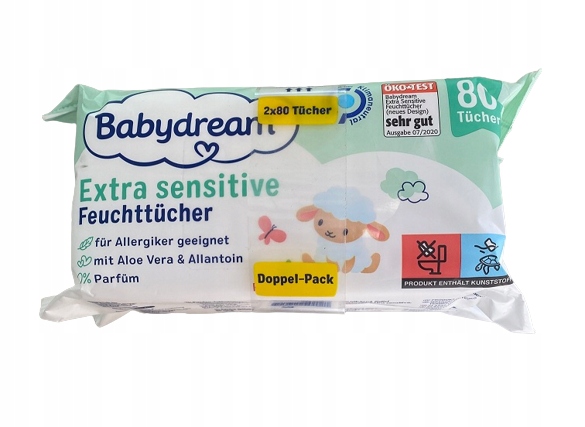 babydream chusteczki nawilżane dwupak