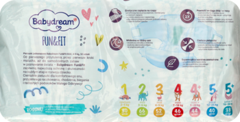 babydream fun&fit pieluszki jednorazowe newborn 1 2-5 kg