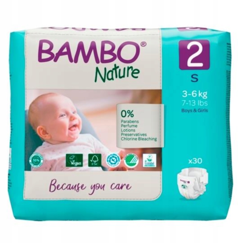 bambo nature pieluchy jednorazowe 2 mini 3-6 kg