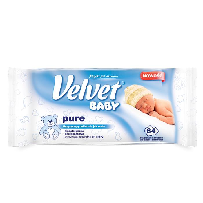 velvethipoalergiczne chusteczki nawilżane velvet baby pure