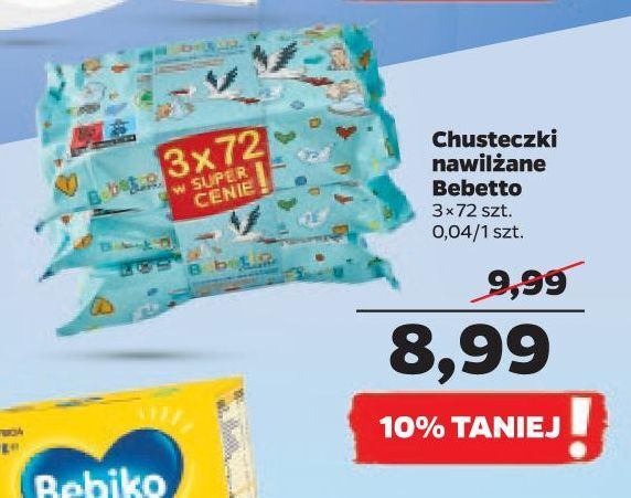 chusteczki nawilżane netto cena