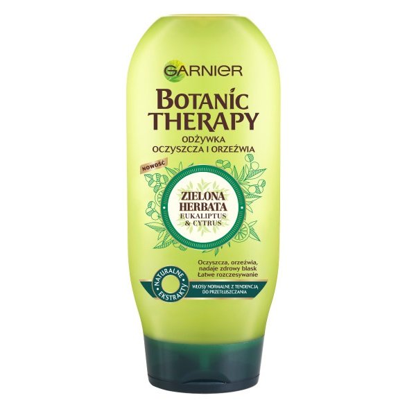 zielona odżywka do włosów garnier botanic therapy