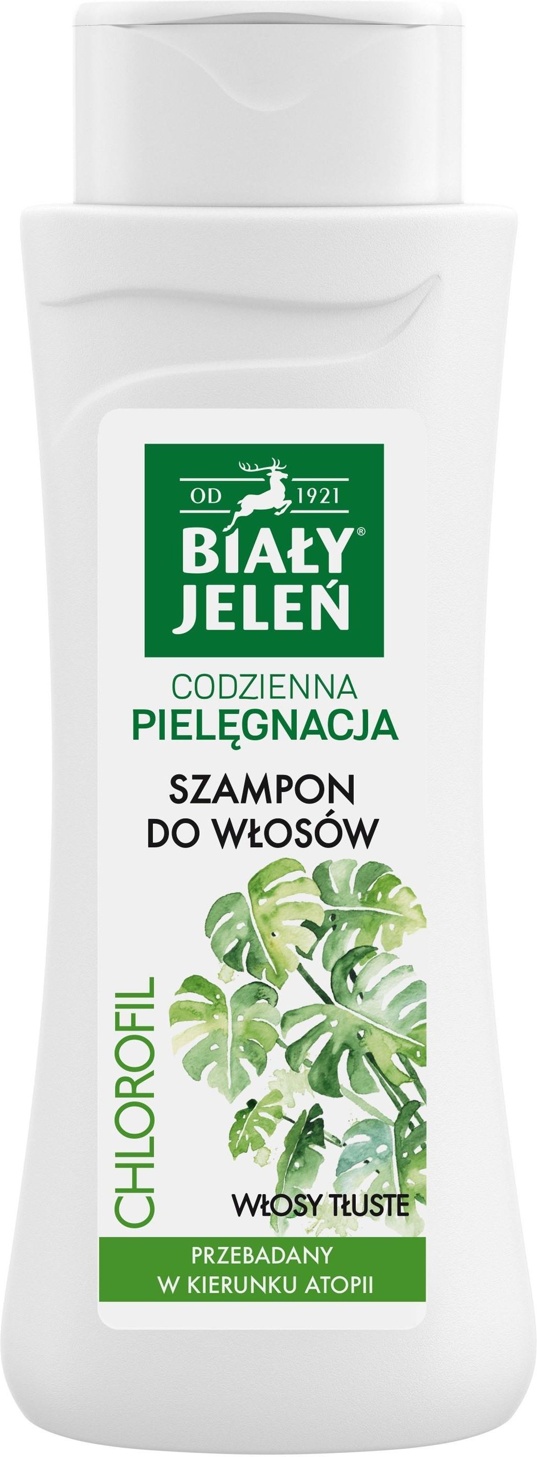 bialy jelen szampon dla skury tlustej z chlorofilem