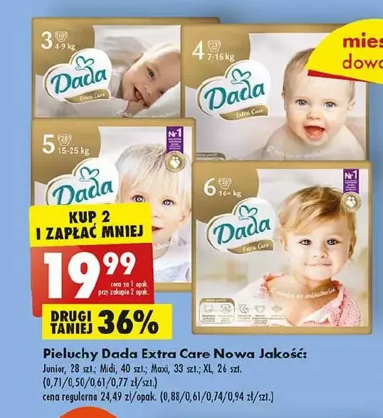 biedronka pieluchy dada junior promocje