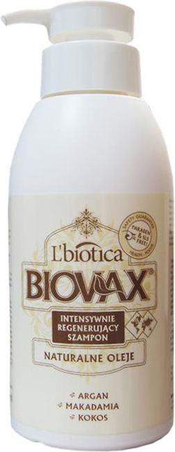 biovax argan makadamia kokos szampon do włosów 400 ml