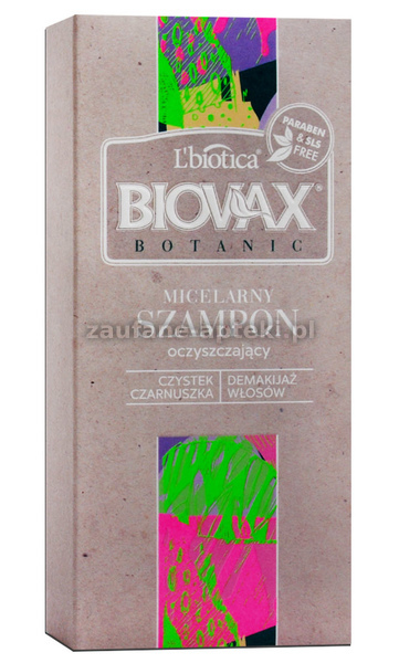 biovax botanic czystek i czarnuszka szampon micelarny