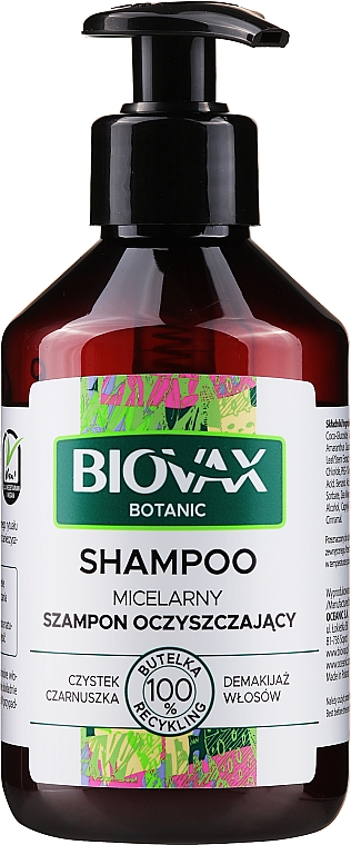 biovax botanic micelarny szampon