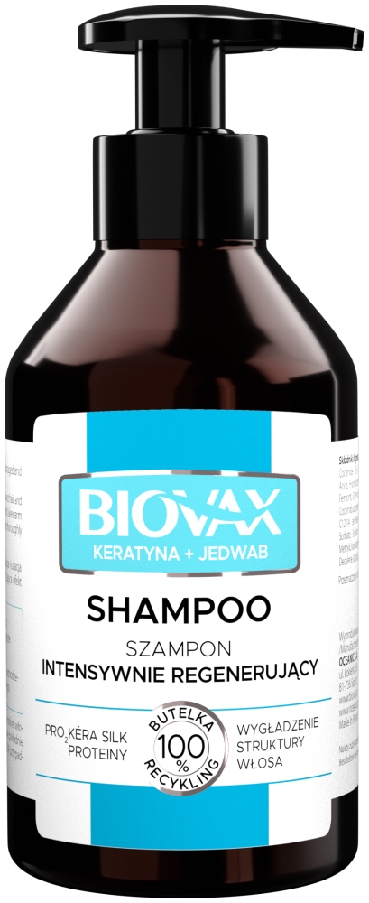 biovax szampon do włosów keratyna z jedwabiem