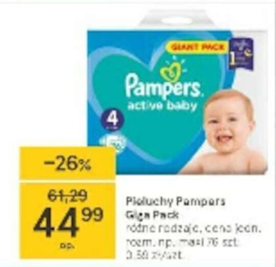 pieluchy pampers tesco