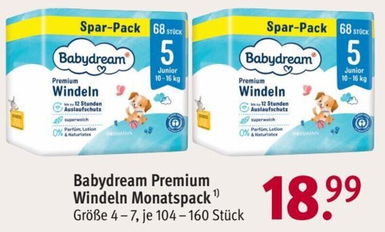 pampers babydream 4 34 stuck preis