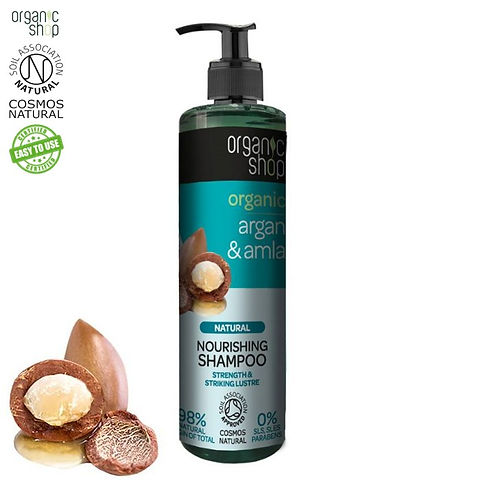 organic shop odżywczy szampon argan & amla