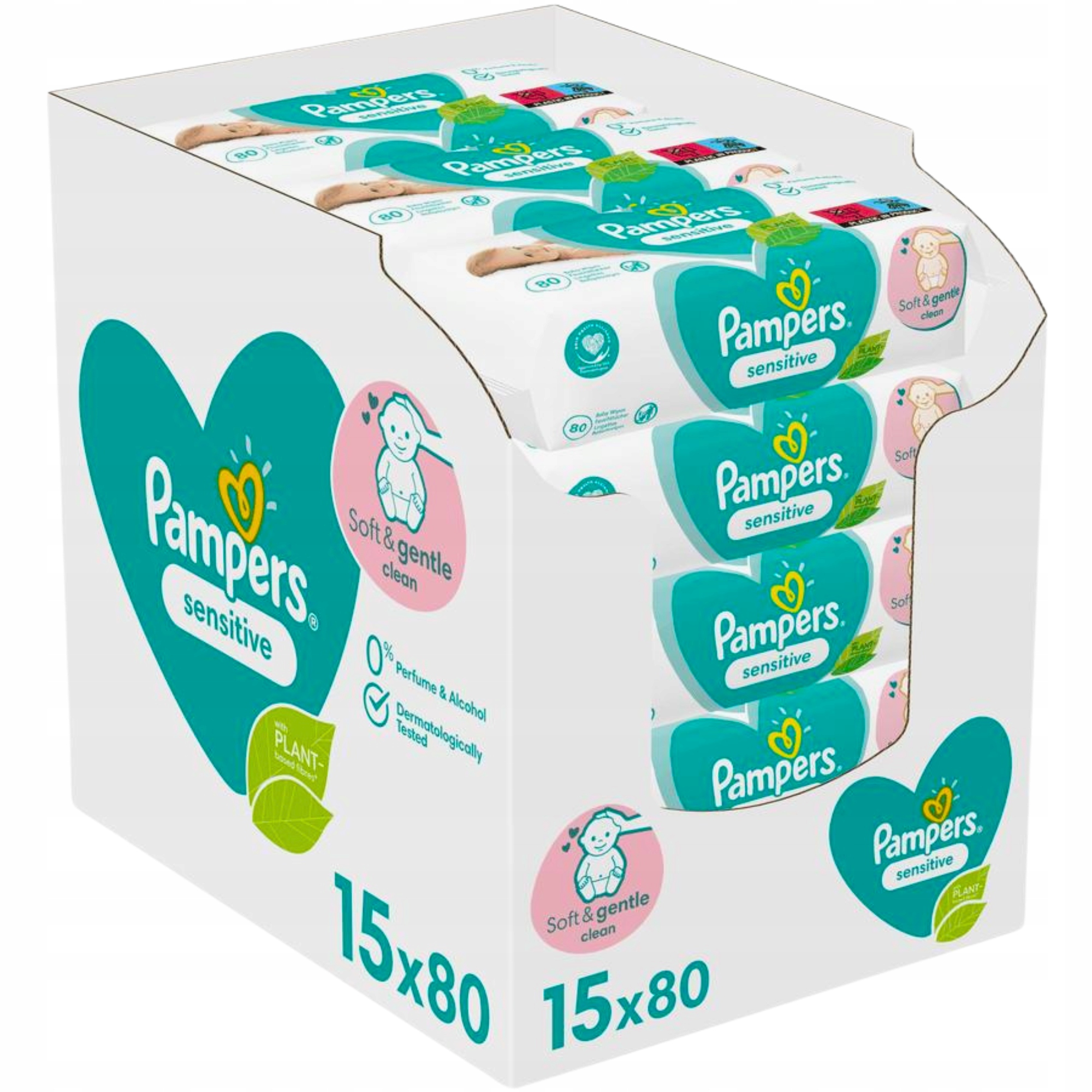 pampers sensitive chusteczki dla niemowląt 1x56 sztuk